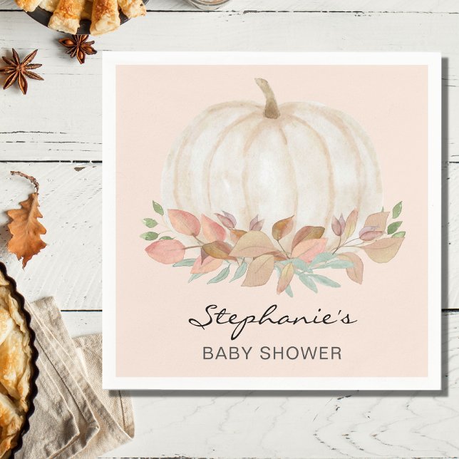 Pumpkin Fall Baby Shower  Napkins (Creator Uploaded)