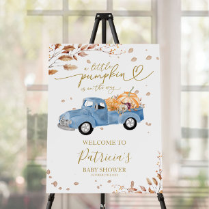 Pumpkin Fall Baby Shower Welcome Sign