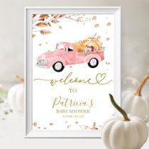 Pumpkin Fall Baby Shower Welcome Sign