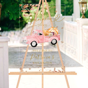 Pumpkin Fall Baby Shower Welcome Sign