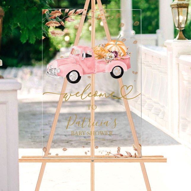 Pumpkin Fall Baby Shower Welcome Sign (Creator Uploaded)