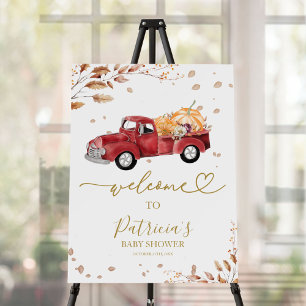 Pumpkin Fall Baby Shower Welcome Sign