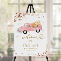 Pumpkin Fall Baby Shower Welcome Sign