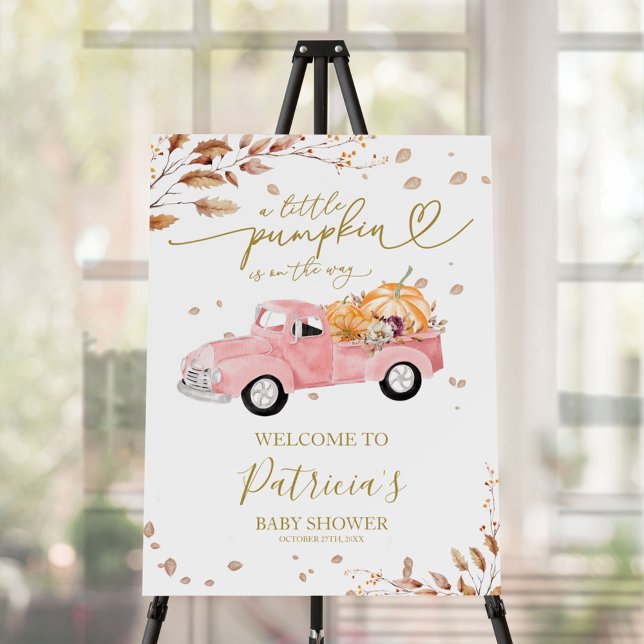 Pumpkin Fall Baby Shower Welcome Sign (Creator Uploaded)