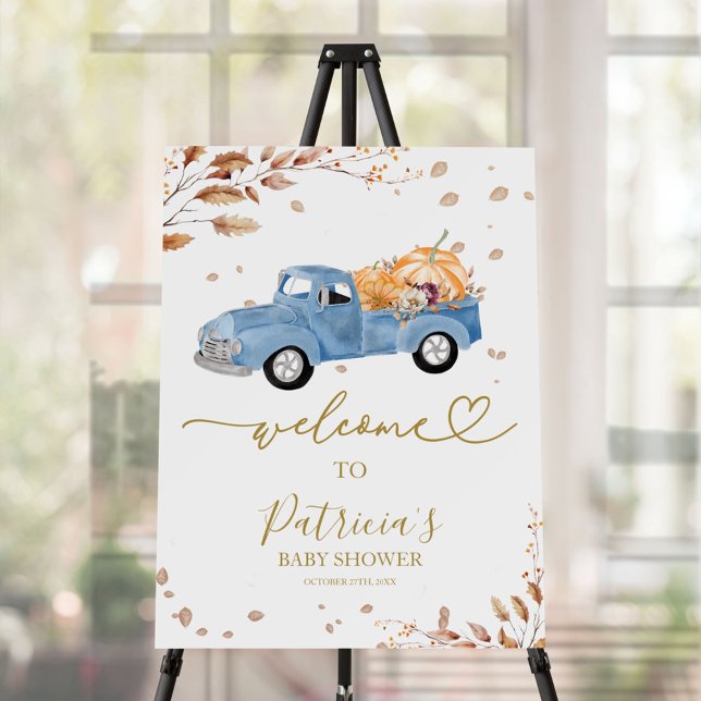 Pumpkin Fall Baby Shower Welcome Sign (Creator Uploaded)