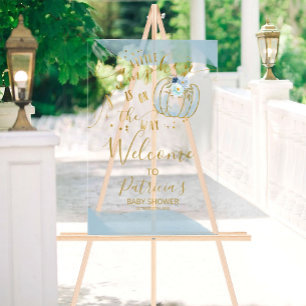 Pumpkin Fall Baby Shower Welcome Sign