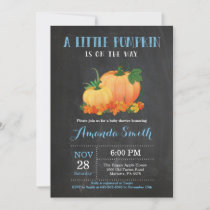 Pumpkin Fall Boy Baby Shower Invitation