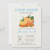 Pumpkin Fall Boy Baby Shower Invitation Card (Front)