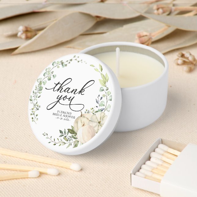 Pumpkin Fall Bridal Shower Mini Candle Favors (Insitu)