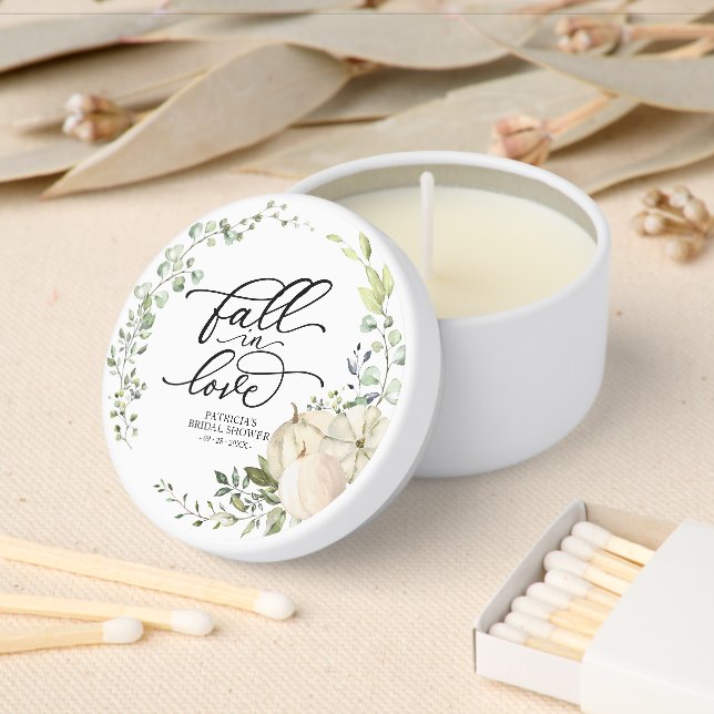 Pumpkin Fall Bridal Shower Mini Candle Favors (Insitu)