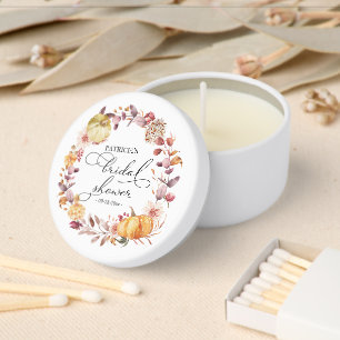 Pumpkin Fall Bridal Shower Mini Candle Favors