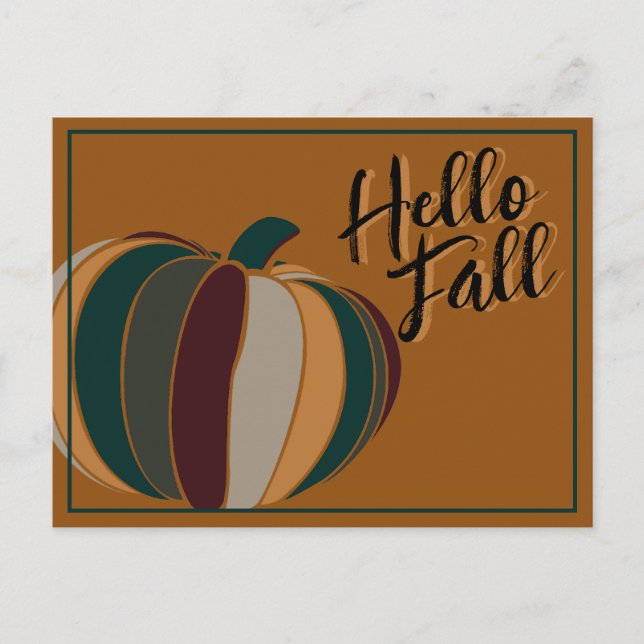 Pumpkin Fall Colors Postcard (Front)