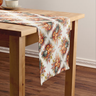 Pumpkin Fall Colors Short Table Runner