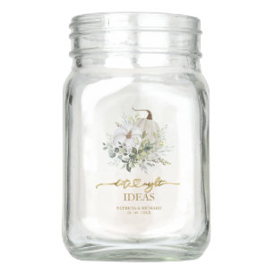 Pumpkin Fall Date Night Jar Bridal Shower Wedding