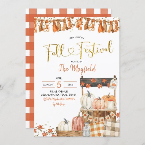 Pumpkin Fall Festival Invitation
