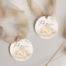 Pumpkin Fall floral & Pampas Thanks Baby Shower  Favor Tags