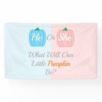 Pumpkin Fall Gender Reveal Banner