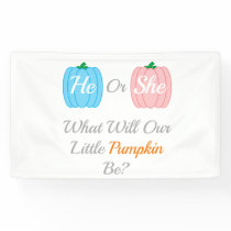 Pumpkin Fall Gender Reveal Banner