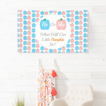 Pumpkin Fall Gender Reveal Banner