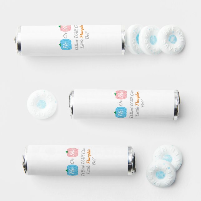 Pumpkin Fall Gender Reveal Breath Savers® Mints (Assorted)