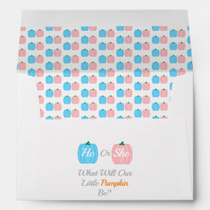 Pumpkin Fall Gender Reveal Envelope