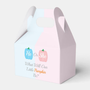Pumpkin Fall Gender Reveal Favor Boxes