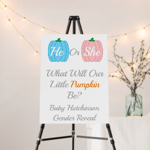 Pumpkin Fall Gender Reveal Foam Board
