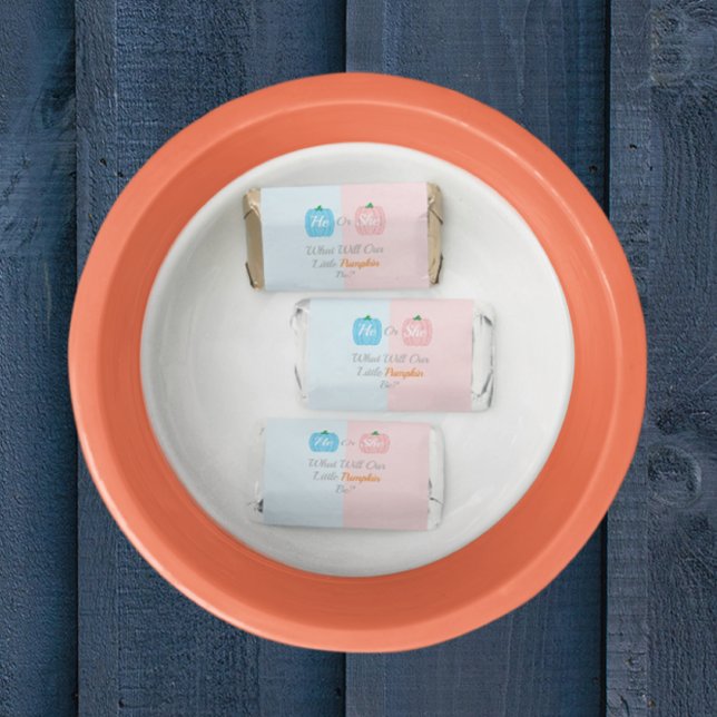 Pumpkin Fall Gender Reveal Hershey's Miniatures (Creator Uploaded)