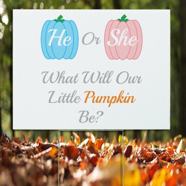 Pumpkin Fall Gender Reveal Sign (Creator Uploaded)