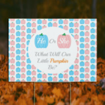 Pumpkin Fall Gender Reveal Sign