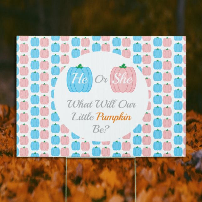 Pumpkin Fall Gender Reveal Sign (Creator Uploaded)