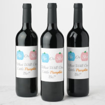 Pumpkin Fall Gender Reveal Wine Label