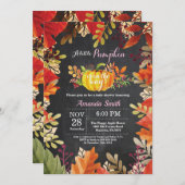Pumpkin Fall Girl Baby Shower Invitation (Front/Back)