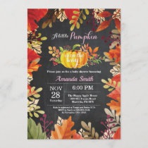 Pumpkin Fall Girl Baby Shower Invitation