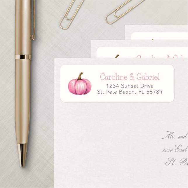 Pumpkin Fall Girl Shower Birthday Label (Creator Uploaded)