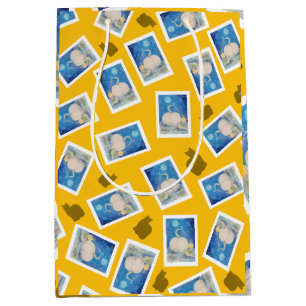 Pumpkin Fall Harvest Maureen Girard Autumn Vines Medium Gift Bag