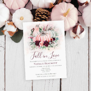 Pumpkin Fall In Love Bridal Shower Invitation