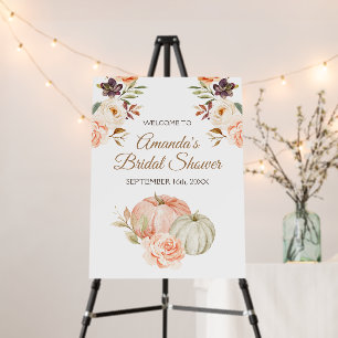 Pumpkin Fall In Love Bridal Shower Welcome Foam Board