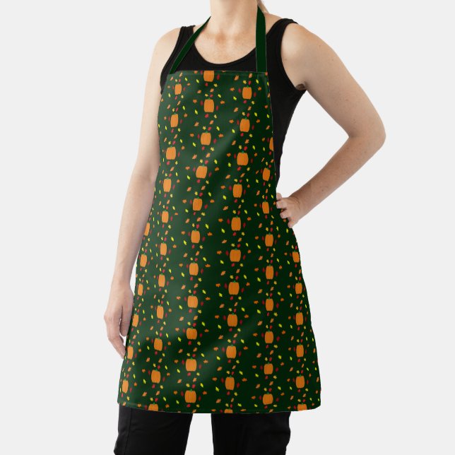 Pumpkin Fall Leaves Apron (Insitu)