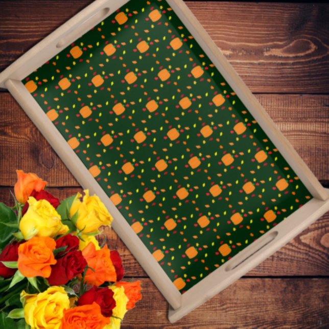 Pumpkin Fall Leaves Serving Tray (Creator Uploaded)