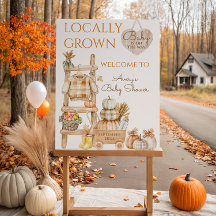 Pumpkin Fall Locally Grown Baby Shower Welcome