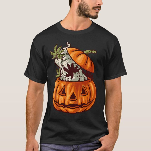 Pumpkin Fall Magic Theme Party Costume Happy Hallo T-Shirt (Front)