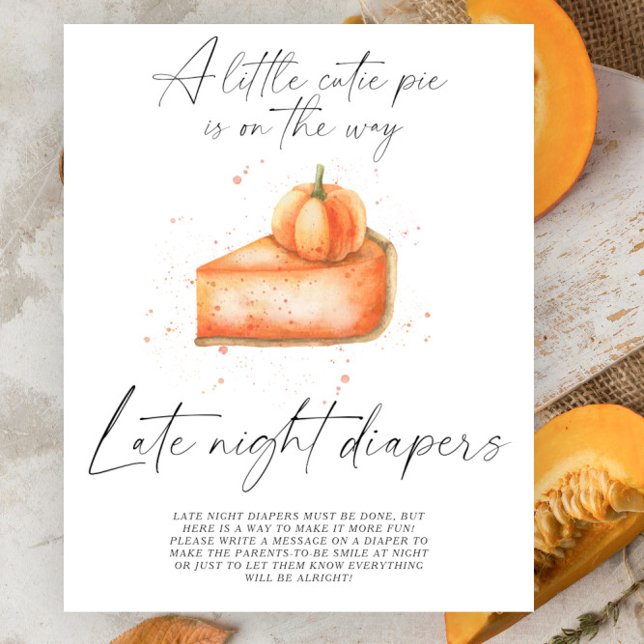 Pumpkin fall pie - Late night diapers game Poster (Creator Uploaded)