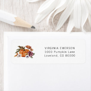 Pumpkin Fall Return Address Label