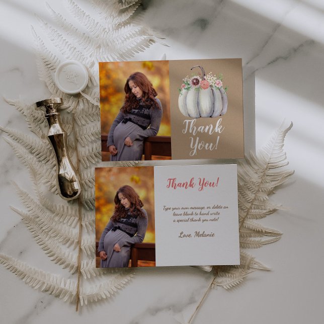 Pumpkin Fall Thank You Card Baby Shower (Creator Uploaded)
