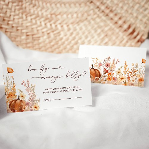 Pumpkin Fall Wildflowers How Big Is Mommys Belly Enclosure Card