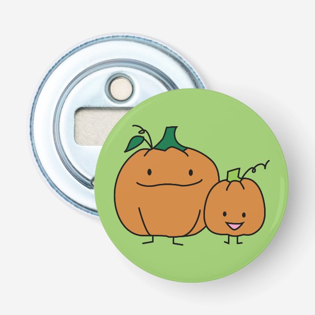 Pumpkin family parent child Thanksgiving Halloween Bottle Opener (Front)