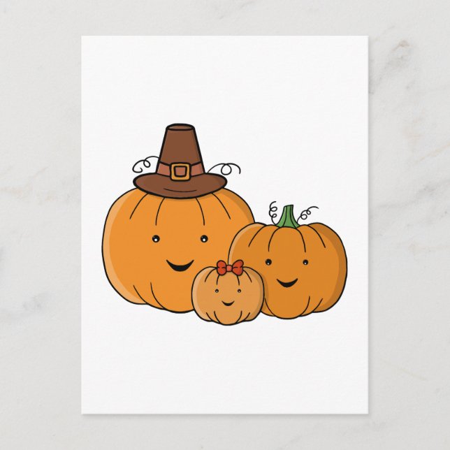 Pumpkin Family Postcard (Front)