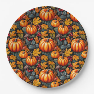 Pumpkin Fancy  Paper Plates