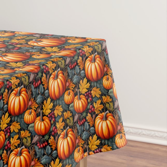 Pumpkin Fancy Thanksgiving Tablecloth (In Situ)